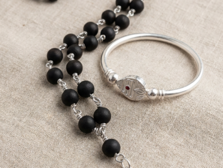 Original Karungali Mala with Lord Murugan Vel Pendant & Murugan Kappu – 54 Beads | Certified Authentic