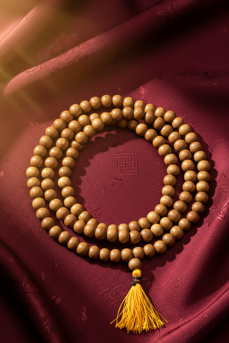 108 Beads Chandan Mala Pure Sandalwood